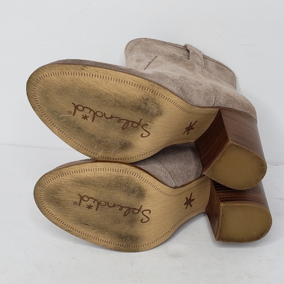 Anthro Splendid Lakota Tan Suede Ankle Booties - Picture 15 of 16